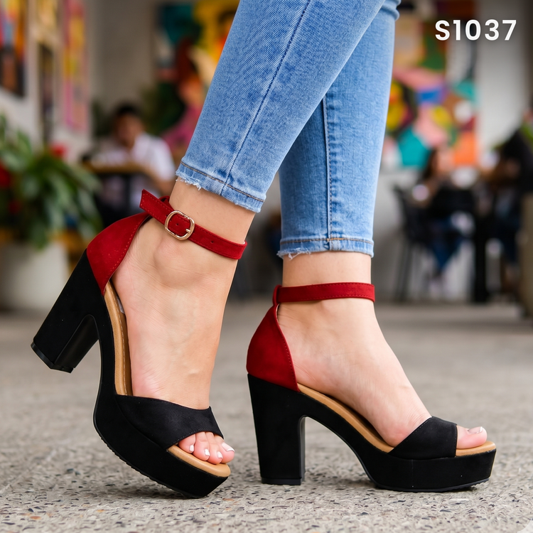 Sandalias de Gamuza con Plataforma — Modelo Rubi