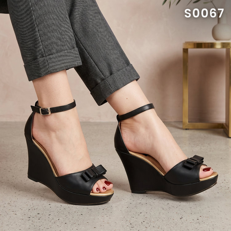 Sandalias de Plataforma con Moño — Modelo Yara