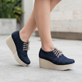 Plataformas de Jean con Cordones — Modelo Ibiza
