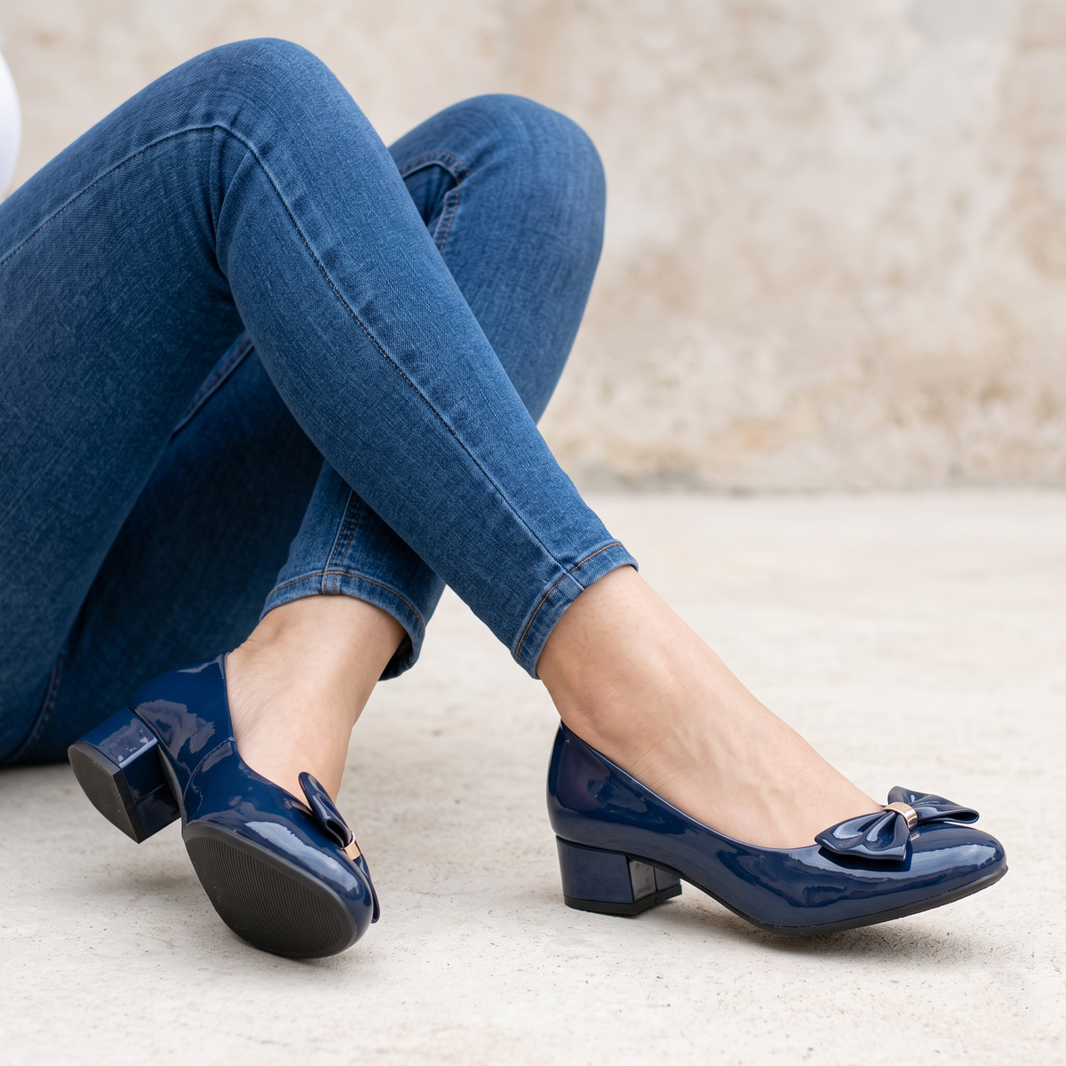 Zapatos de Charol con Moño — Modelo Ingrid