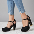Zapatos de Tacón Grueso con Plataforma — Modelo Ayelen