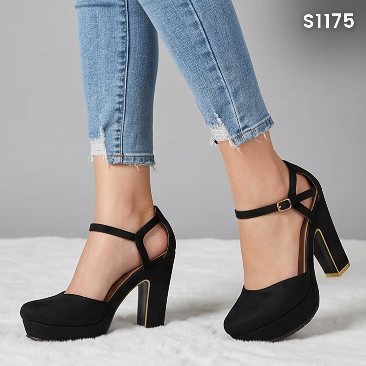 Zapatos de Tacón Grueso con Plataforma — Modelo Ayelen