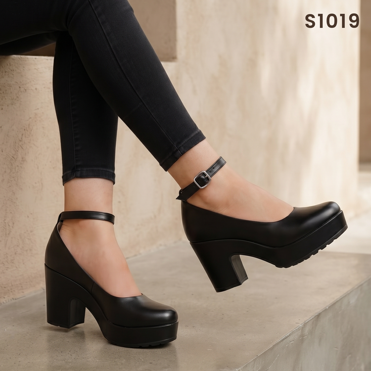 Zapatos de Plataforma con Correa al Tobillo — Modelo Ana Victoria