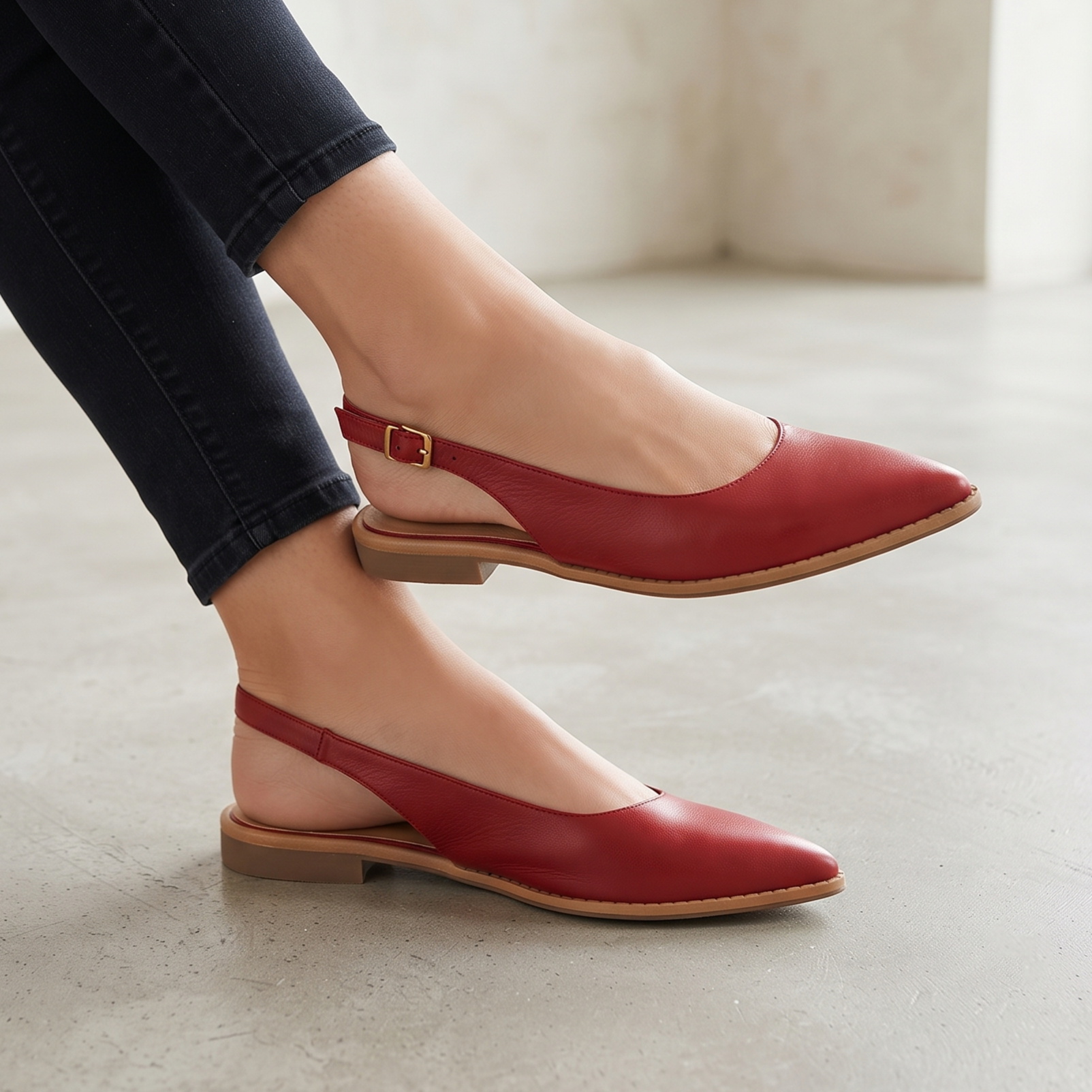 Zapatos Slingback de Punta Fina — Modelo Rocio
