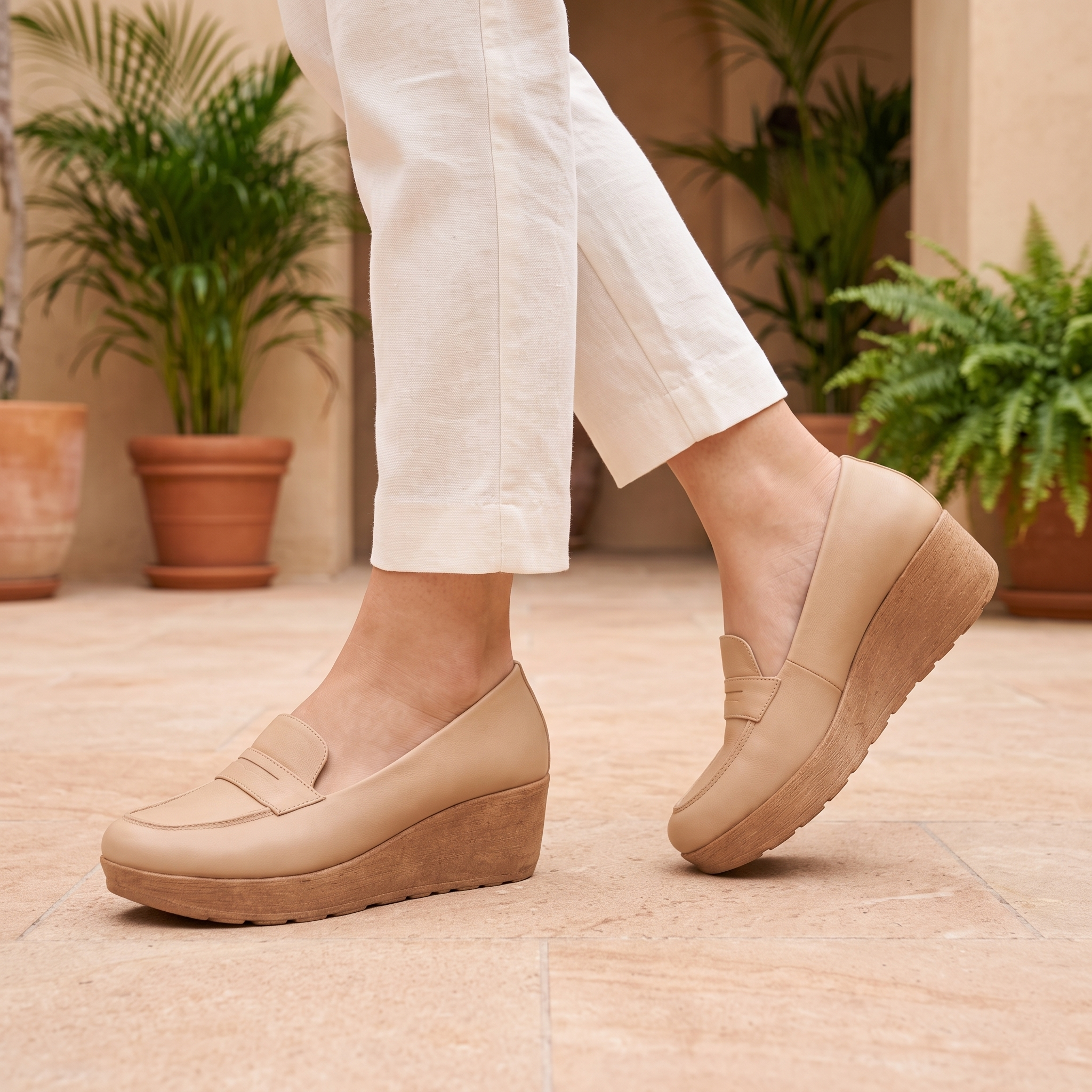 Mocasines con Plataforma de Cuña — Modelo Julieta