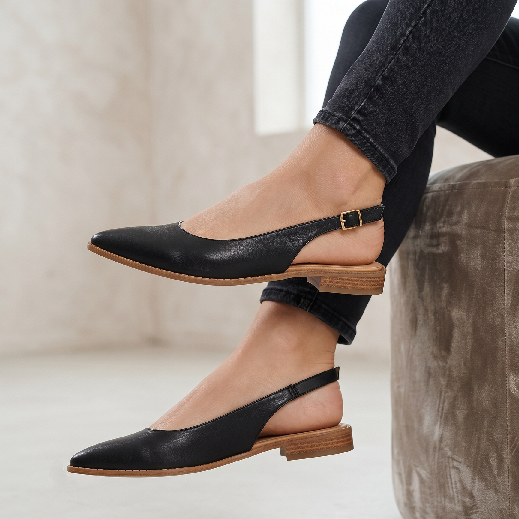 Zapatos Slingback de Punta Fina — Modelo Rocio