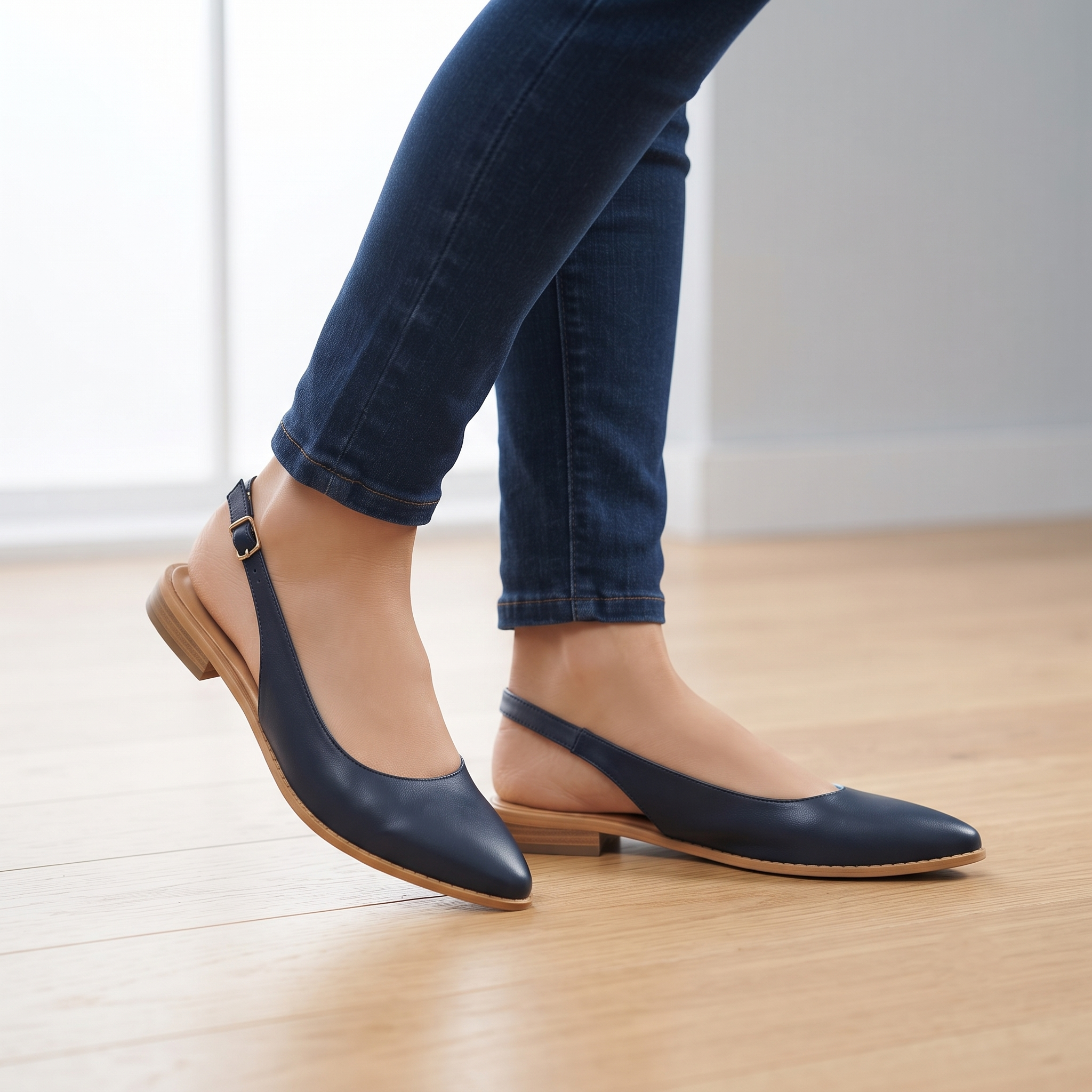 Zapatos Slingback de Punta Fina — Modelo Rocio