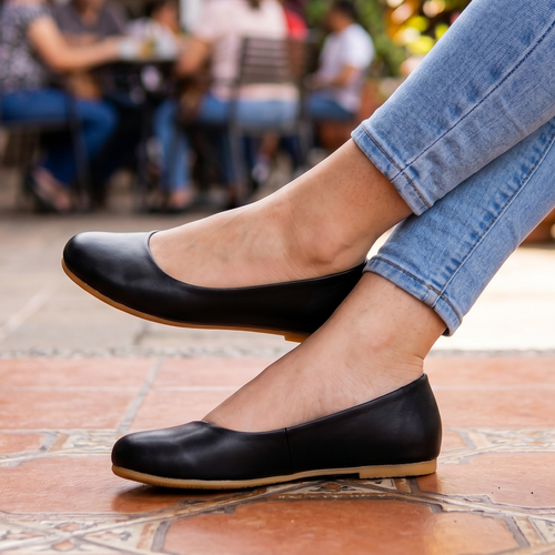 Baletas Cerradas de Puntera Redonda — Modelo Saida