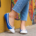 Baletas de Punta Redonda con Moño — Modelo Katia