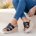 Sandalias de Plataforma con Fajas Tejidas — Modelo Amapola