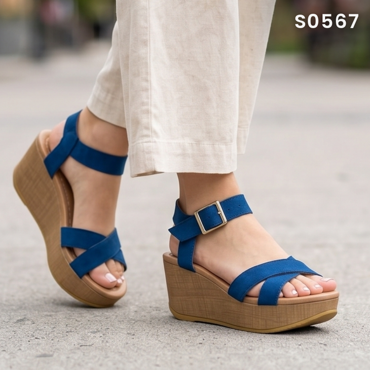 Sandalias de Gamuza con Plataforma — Modelo Onix