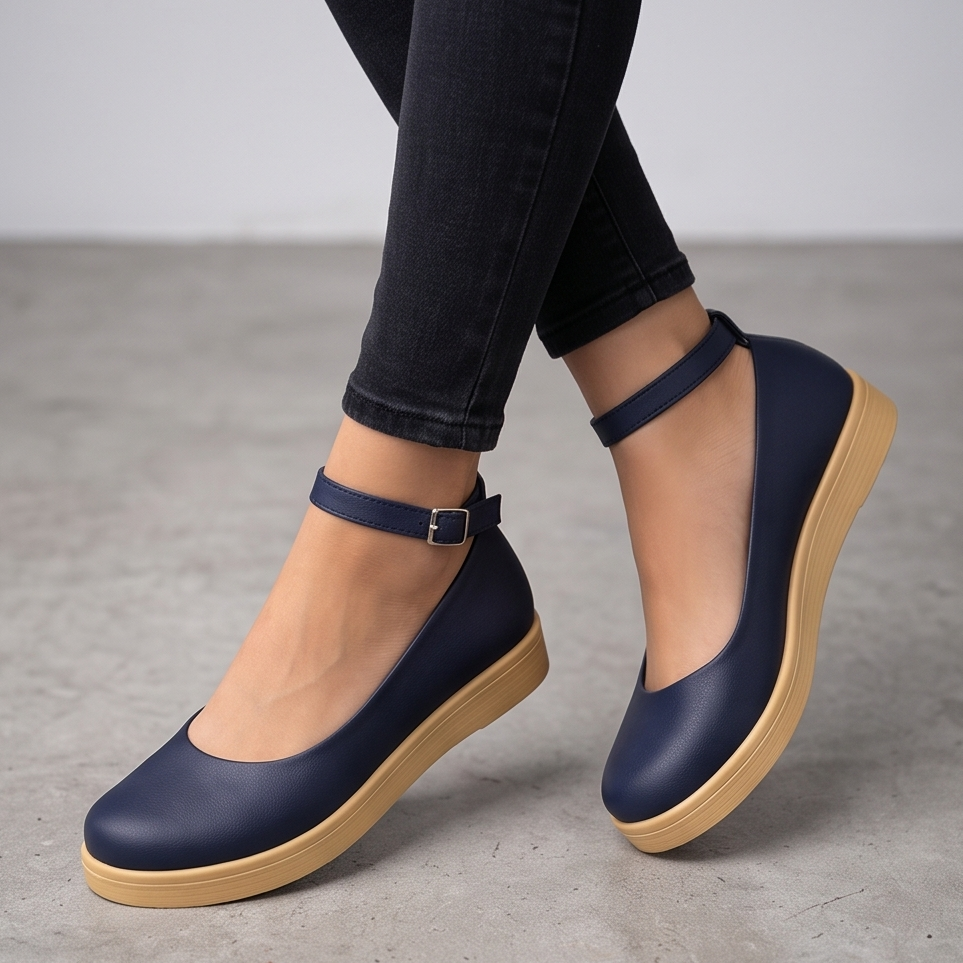 Zapatos Cerrados con Correa de Hebilla — Modelo Laura
