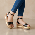 Sandalias de Charol con Plataforma — Modelo Nora