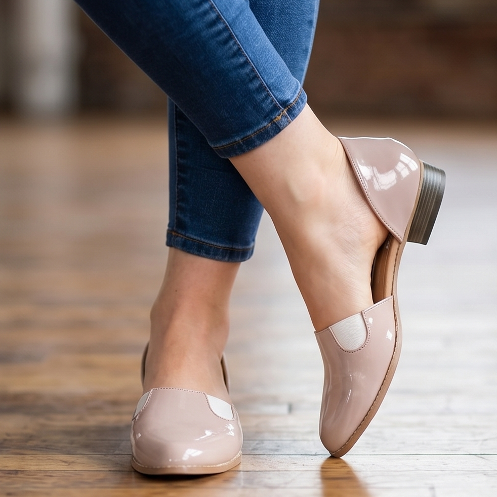 Zapatos Oxford de Charol con Contraste — Modelo Rosalinda