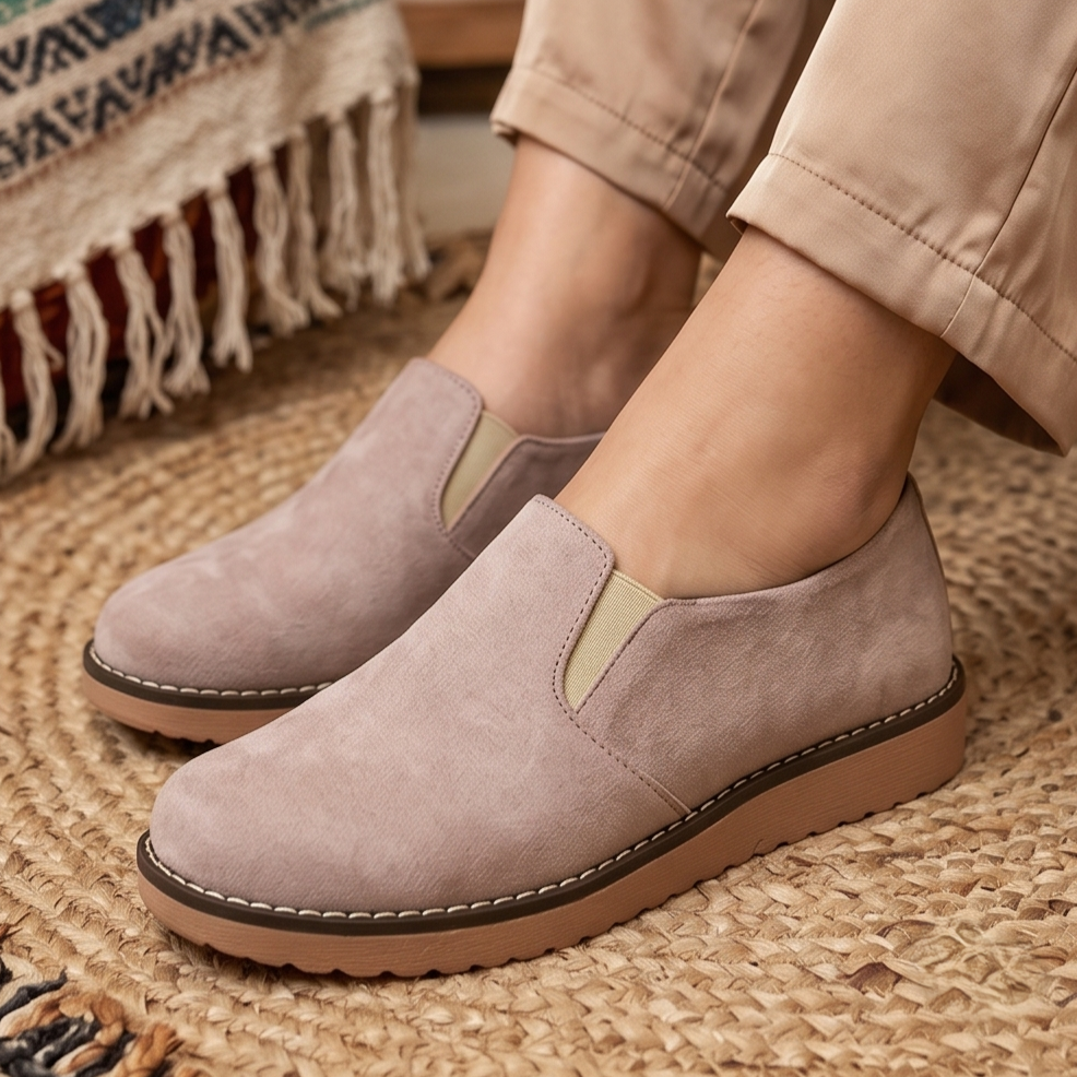 Zapatos de Gamuza con Elastico — Modelo Siena