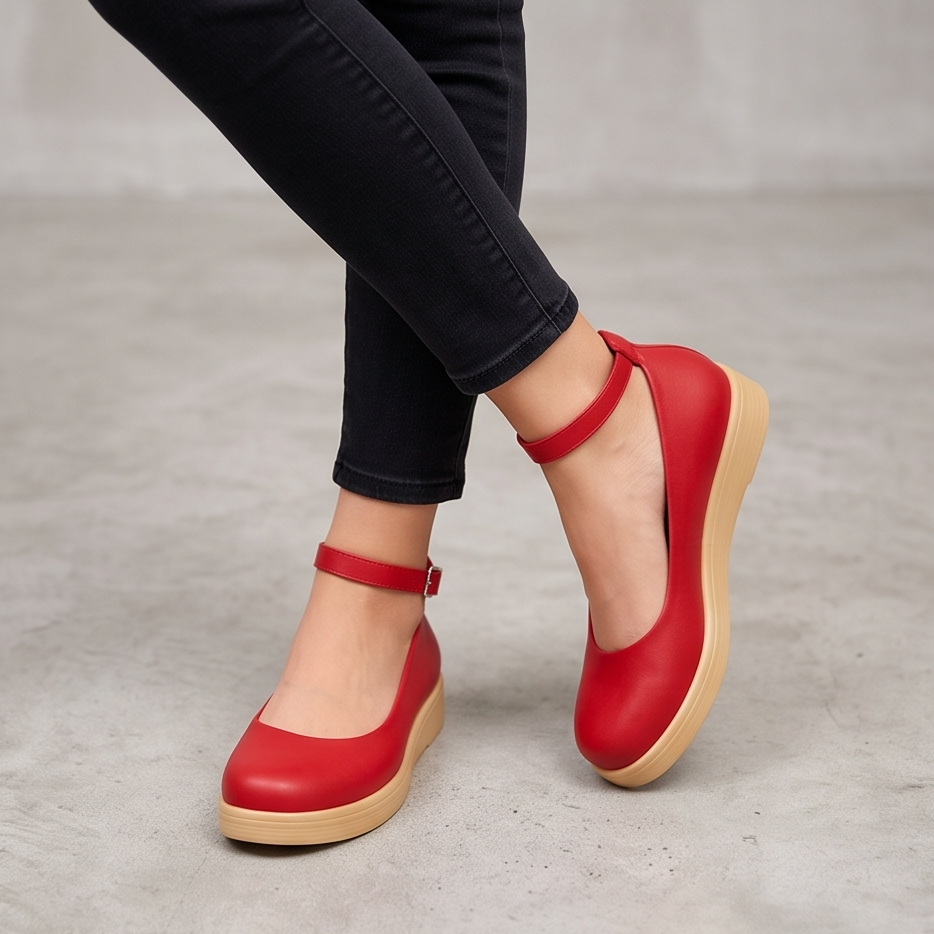 Zapatos Cerrados con Correa de Hebilla — Modelo Laura