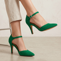 Zapatos de Gamuza con Correa al Tobillo — Modelo Nayla