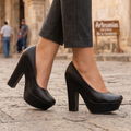 Zapatos Cerrados de Tacón Grueso — Modelo Maren