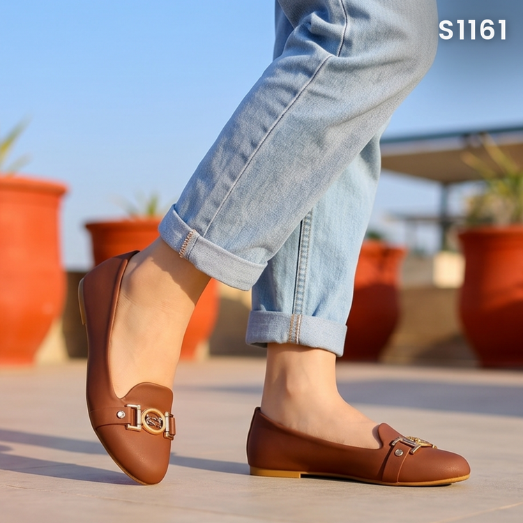 Flats con Hebilla Metálica Decorativa — Modelo Talia