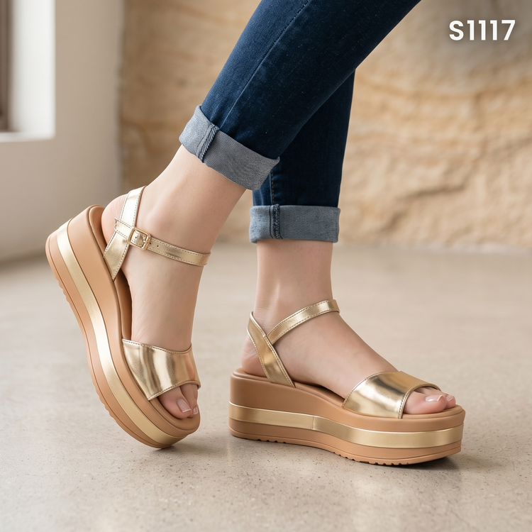 Sandalias de Plataforma con Hebilla — Modelo Rosalva
