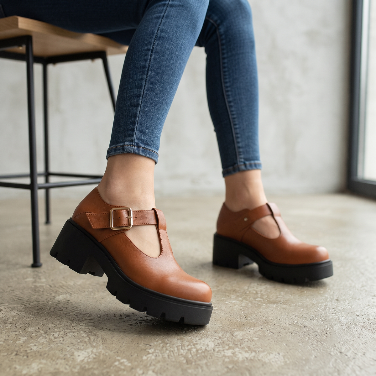 Zapatos Mary Jane con Plataforma — Modelo Ximena