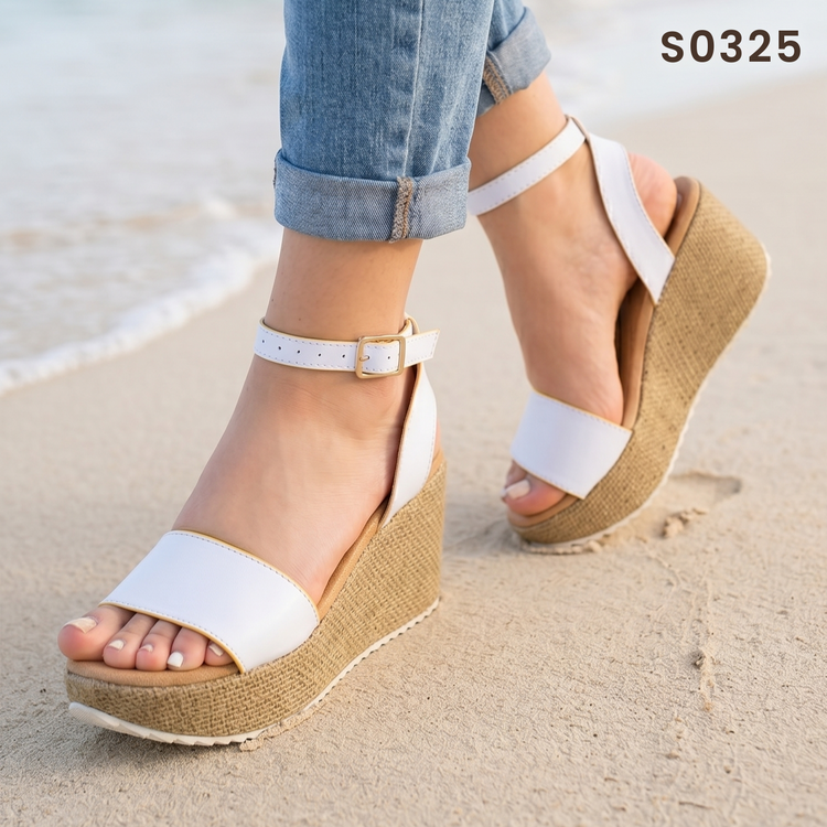 Sandalias de Plataforma con Faja Ancha — Modelo Fatima