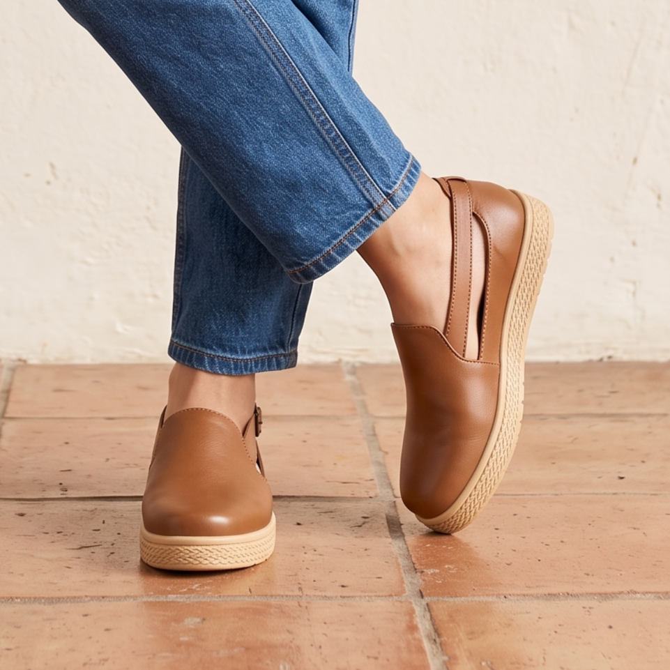 Mocasines con Hebilla y Plataforma — Modelo Keila