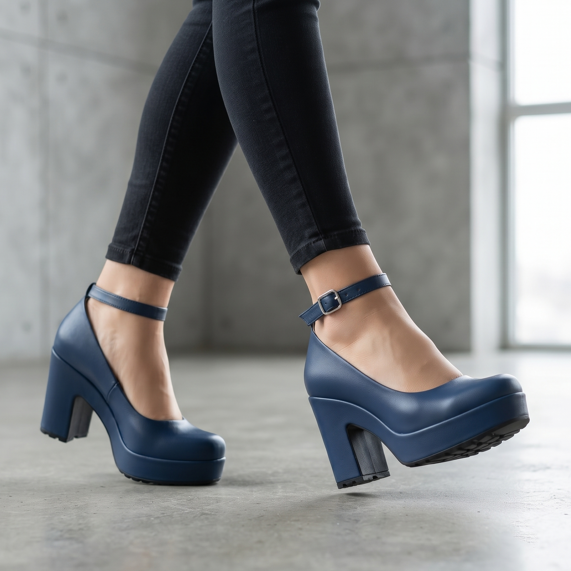 Zapatos de Plataforma con Correa al Tobillo — Modelo Ana Victoria