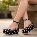 Plataformas de Lunares con Tobillera — Modelo Ramona