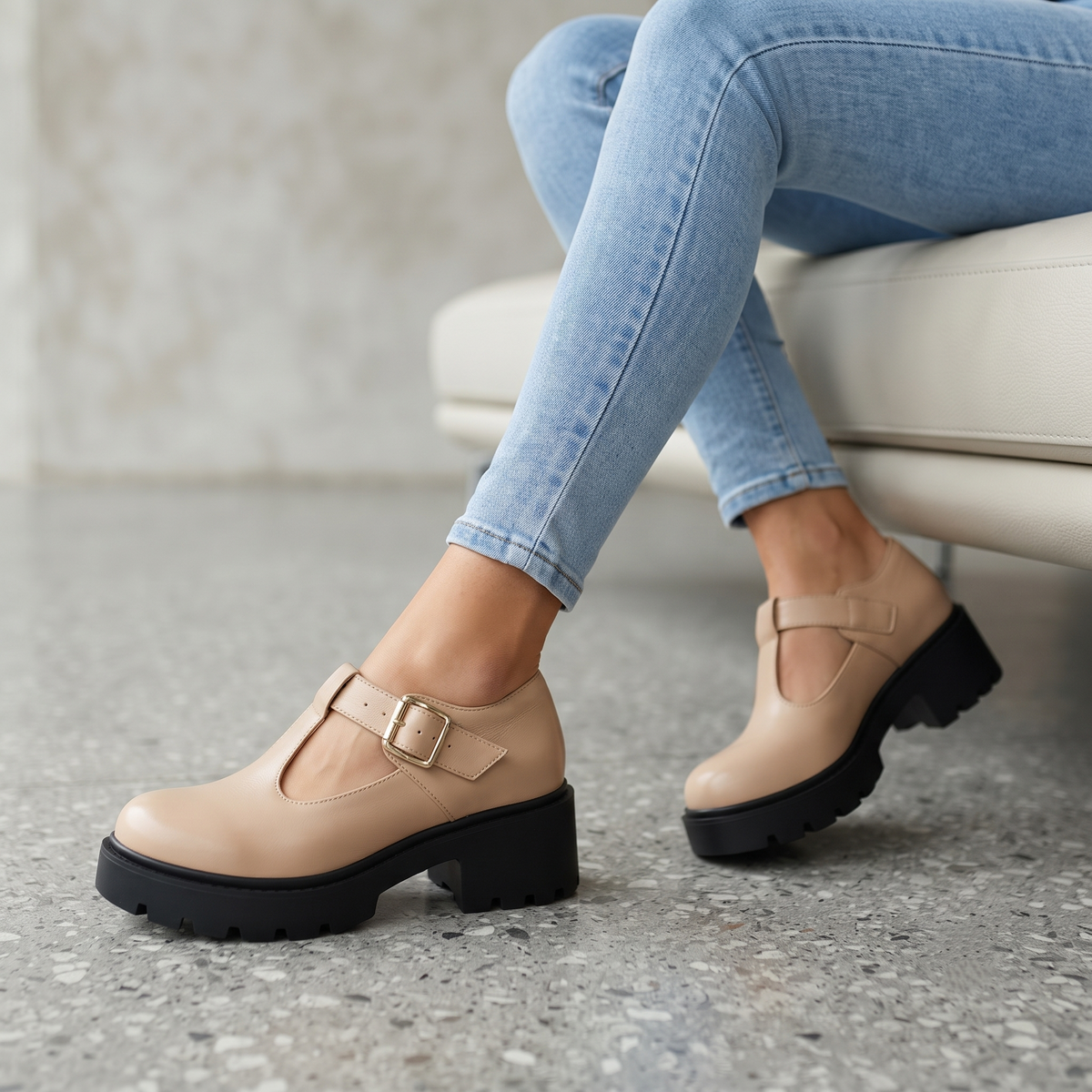 Zapatos Mary Jane con Plataforma — Modelo Ximena